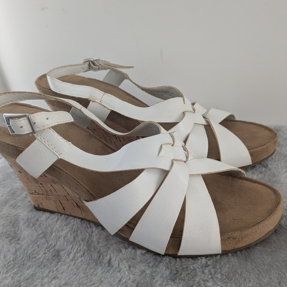 White Wedge Sandals